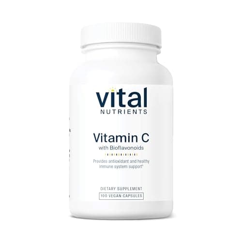 Vegan Vitamin C with Bioflavonoids for Immune Support | 1000mg Vitamin C and 500mg Citrus Bioflavonoid | Non-GMO | 100 Capsules