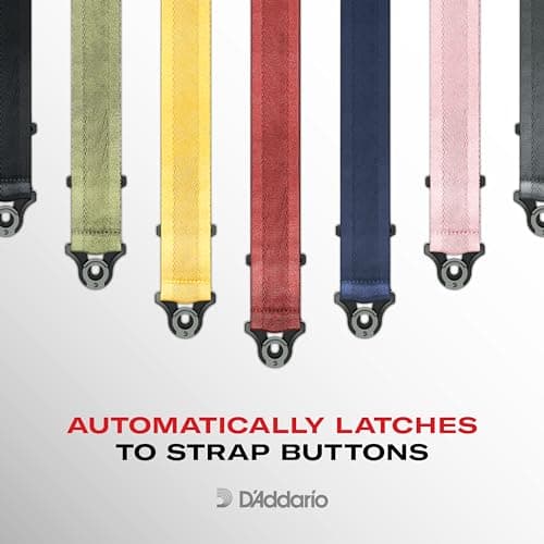 Auto Lock Guitar Strap - Easy to Use Locking Straps - Skater - Stars