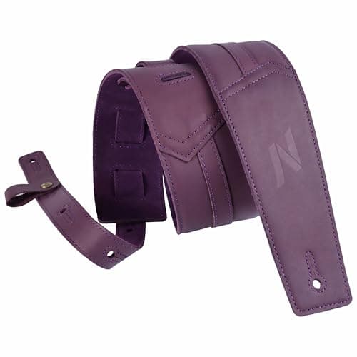 Nefelibata 3 Guitar Strap with Foam Padding and Cable Storage Loop — Dark Purple
