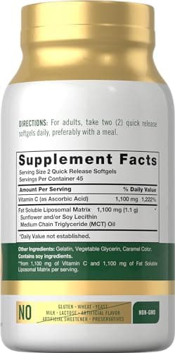 Carlyle Liposomal Vitamin C 2200mg Softgels