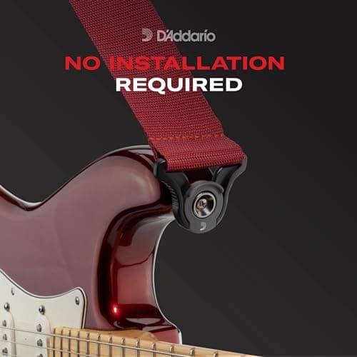 Auto Lock Guitar Strap - Easy to Use Locking Straps - Skater - Stars