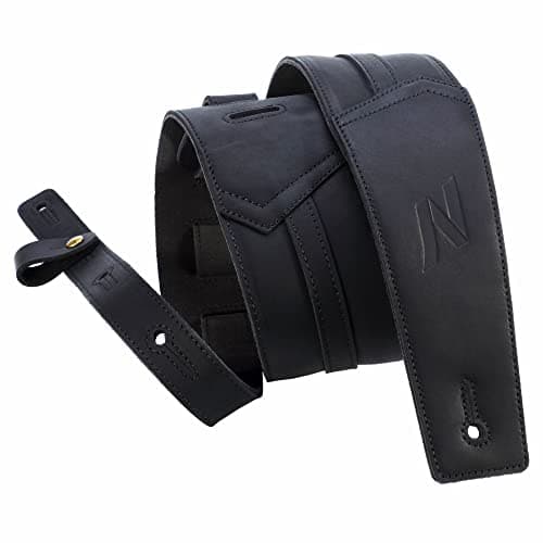 Nefelibata 3 Guitar Strap with Foam Padding and Cable Storage Loop — Charcoal Black