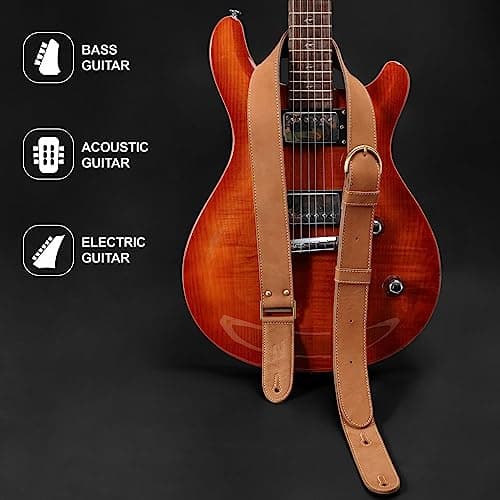 Nefelibata Guitar Strap, Crazy Horse Leather Straps