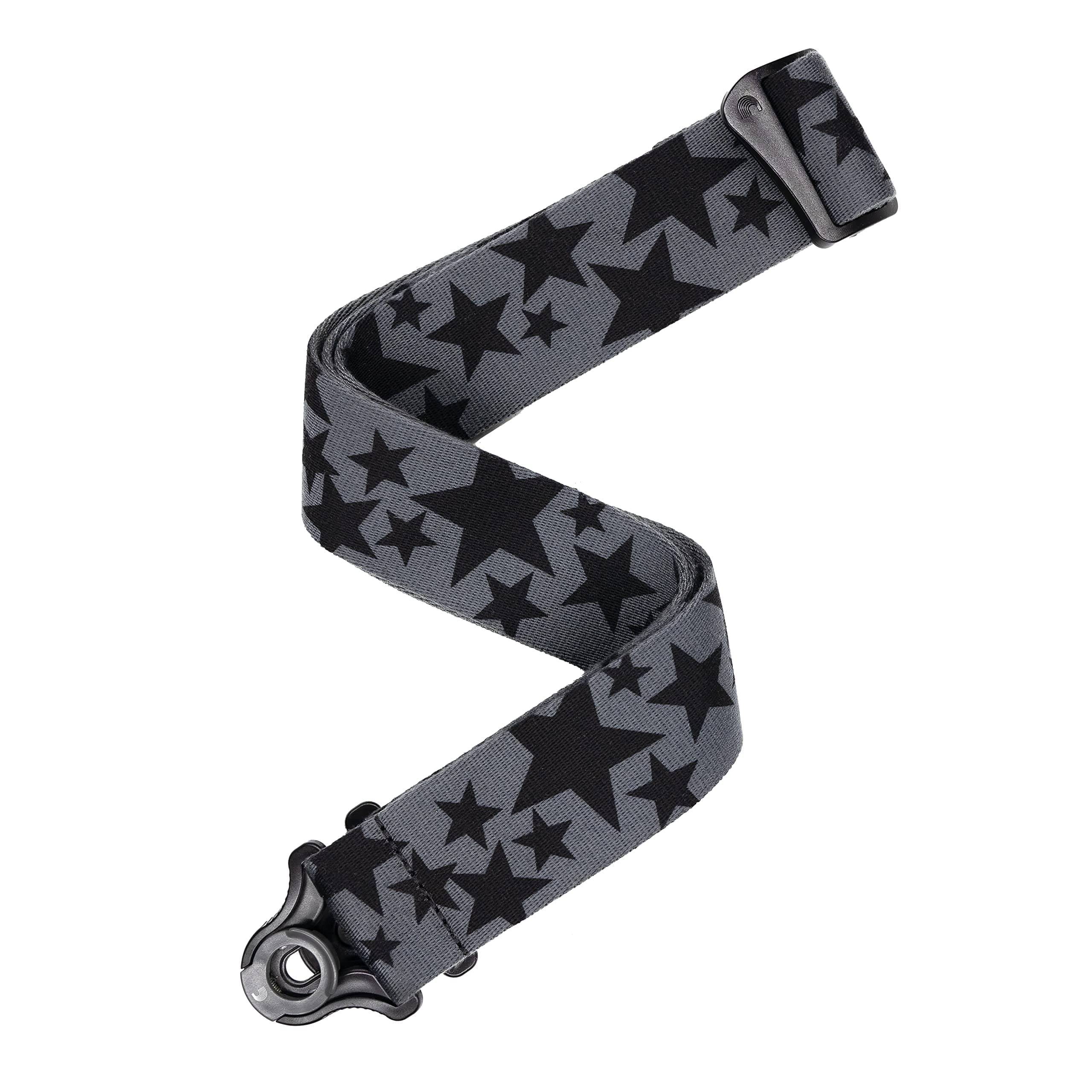 Auto Lock Guitar Strap - Easy to Use Locking Straps - Skater - Stars